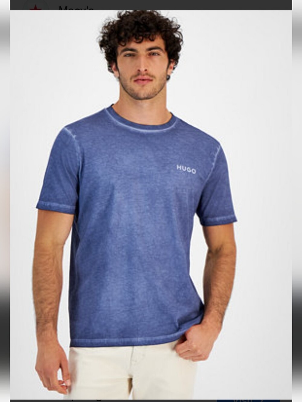 HUGO By Hugo Boss Dallego Cotton Logo T-shirt Washed Blue